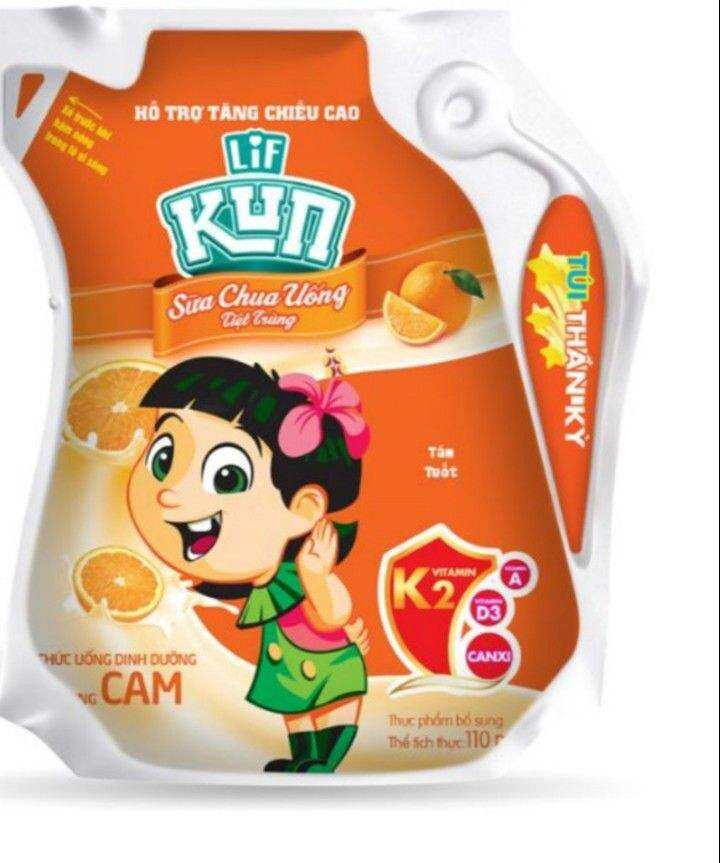 Sữa chua uống tiệt trùng Kun túi thần kỳ 110ml