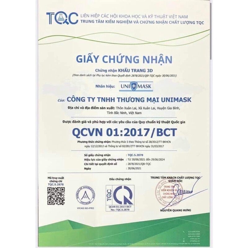 [Set 50 chiếc] khẩu trang KF94 Uni mask 4D Unimask cao cấp dày dặn (Set 50c)