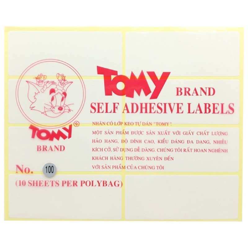 Tomy A5 Sticker Paper in All Sizes (1 Pack of 10 Sheets)