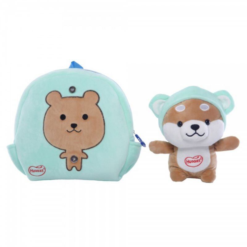 balo gấu huggies( gấu bông có thể tháo rời)