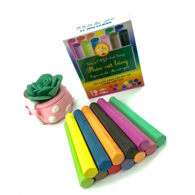 Hộp 12 cây phấn màu lục giác Ánh Dương