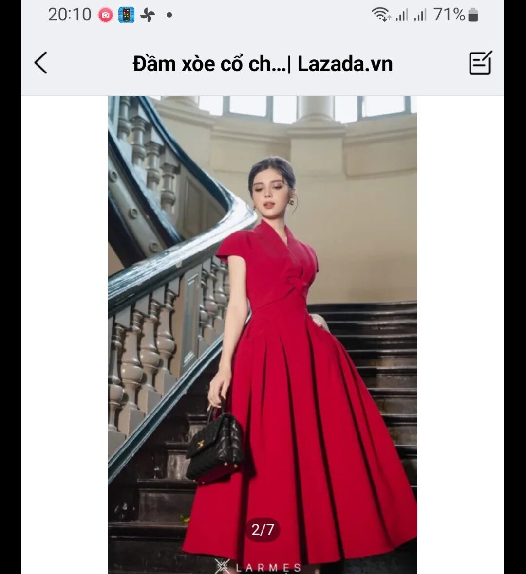 Đầm xòe cổ chéo nư Đ 035 HH