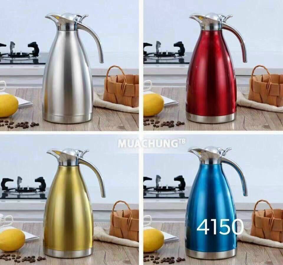 **BÌNH NƯỚC MỎ VỊT 2 lít CHẤT LIỆU INOX NHIỀU MÀU**