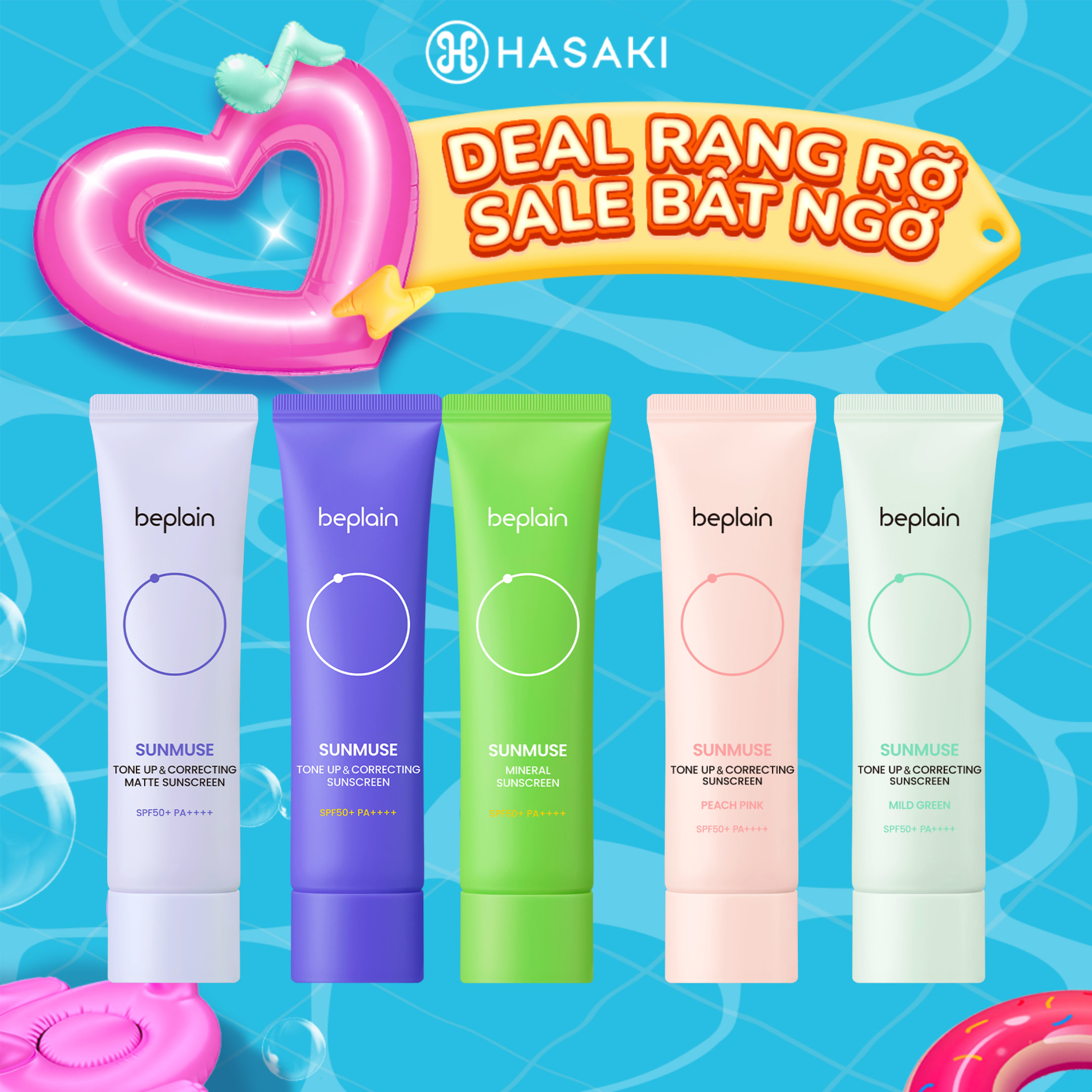 [DAILY] Kem Chống Nắng Beplain Sunmuse Sunscreen SPF50+ PA++++ 50ml Hasaki Sản Phẩm Chính Hãng