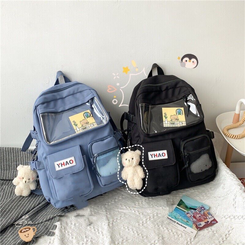 balo hàn quốc phối túi trong túi lứoi nhỏ