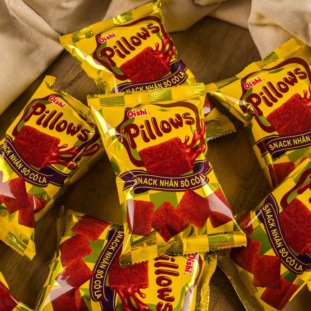 Combo 5 gói pillows snack nhân socola và sữa dừa
