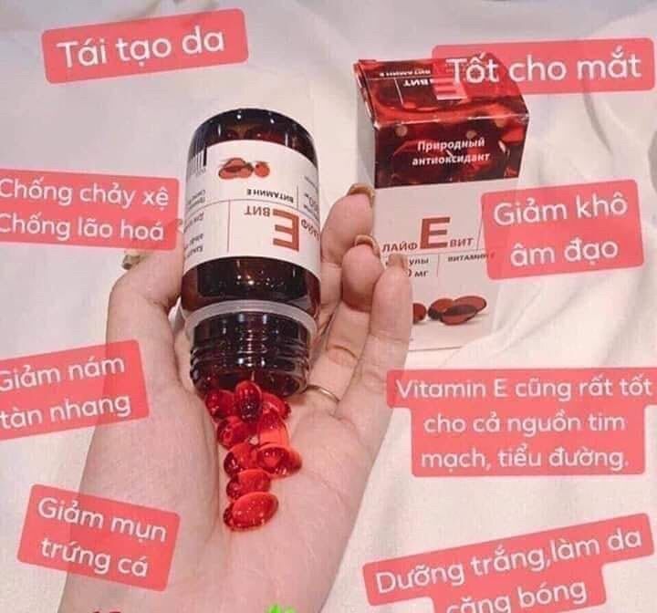 Vitamin E đỏ của Nga( Lọ thuỷ tinh)/30 viên