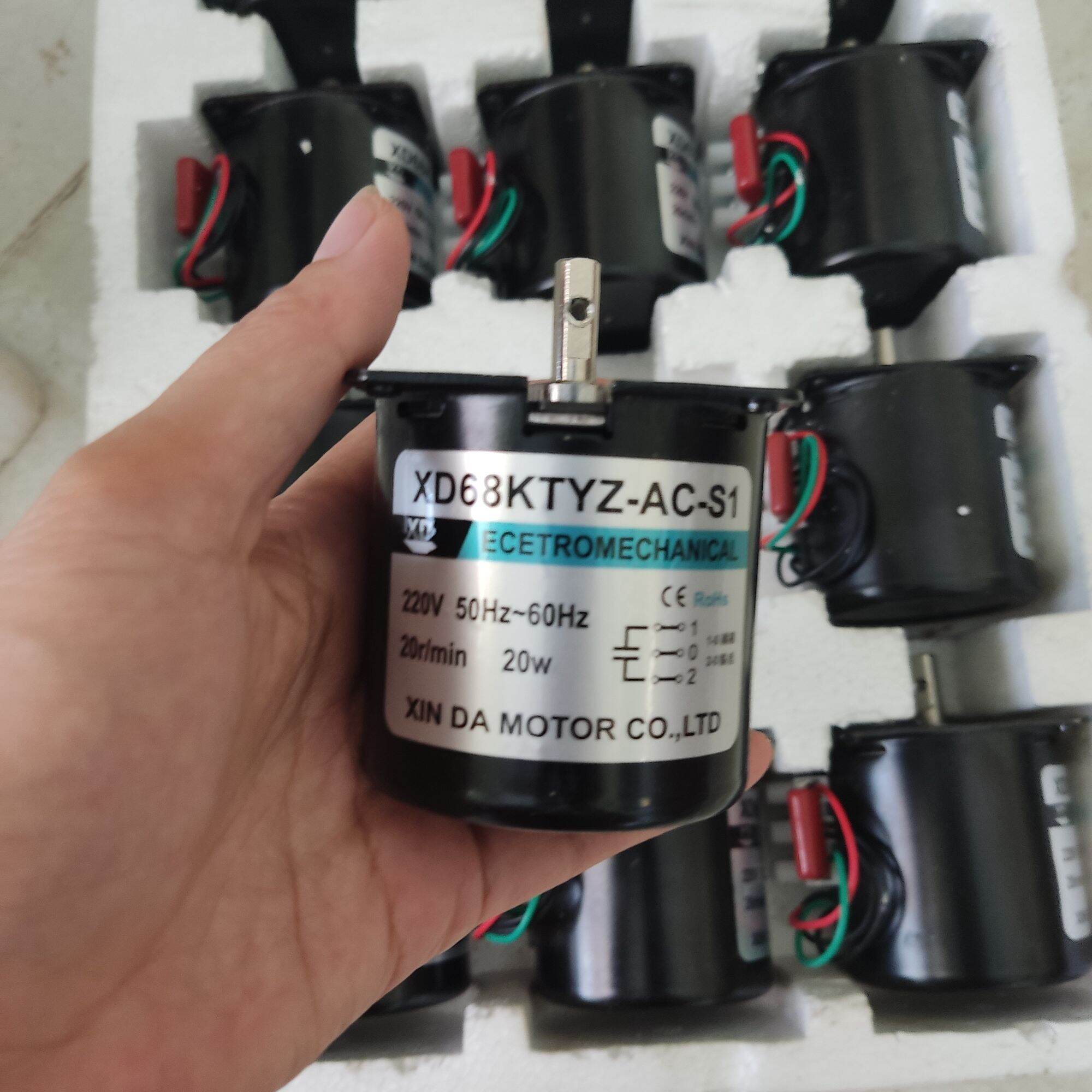 Mô tơ giảm tốc 220v - 20w chế lò quay tự động