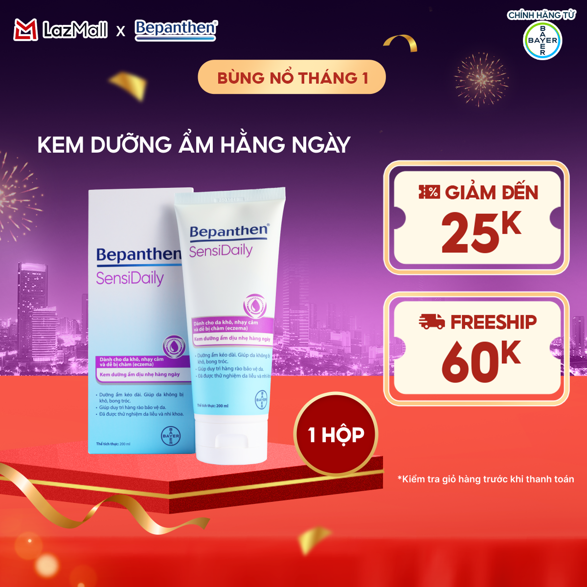  Kem Dưỡng Ẩm Hằng Ngày Bepanthen Sensidaily 200ml 