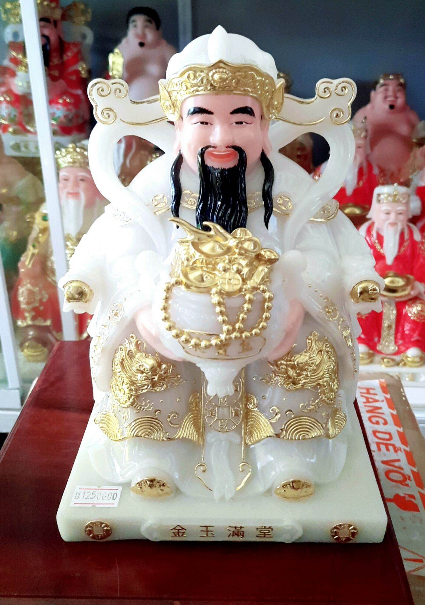 Tượng thần phát (thần tiền) chất liệu đá cao 25cm