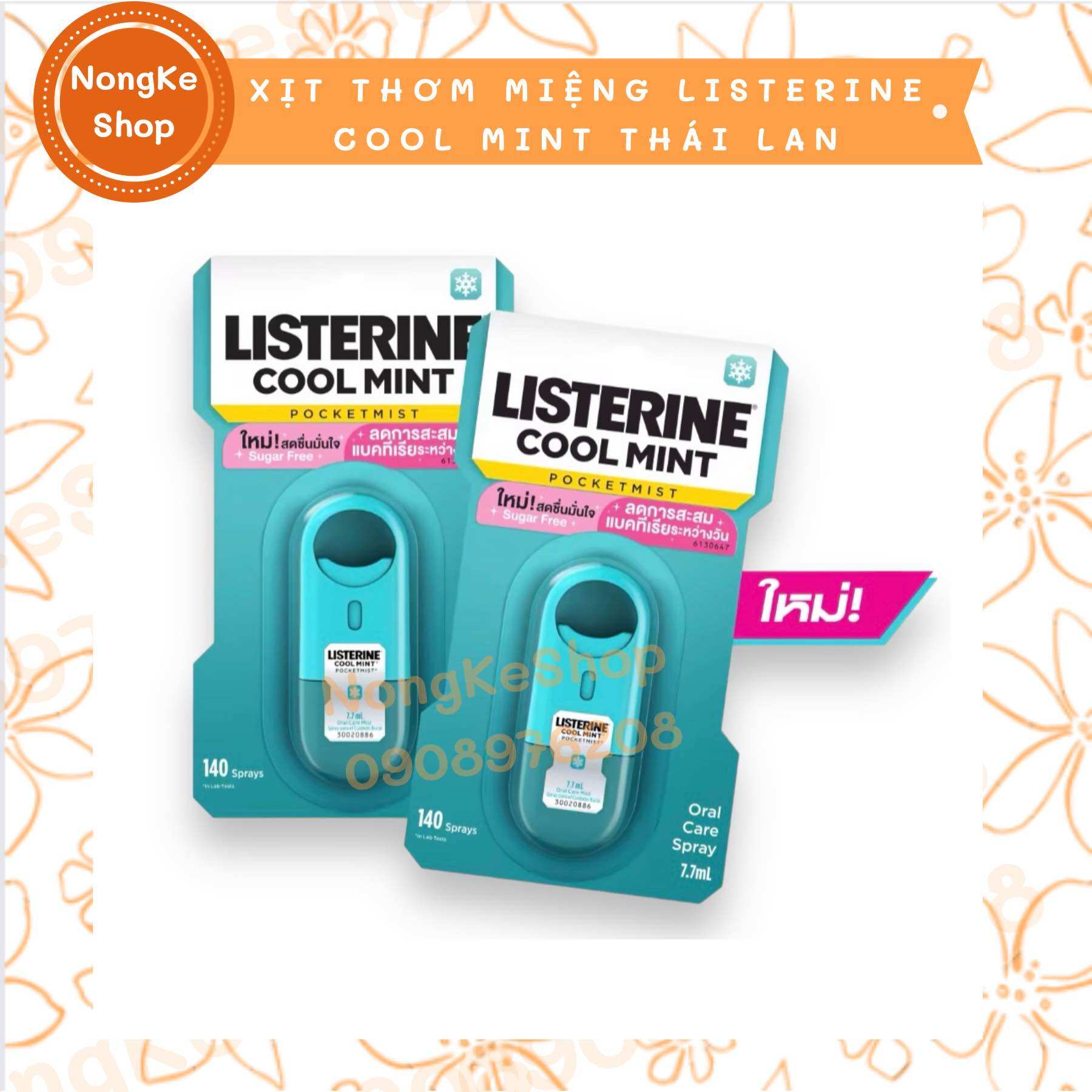 Xịt thơm miệng listerine 7.7ml thái lan