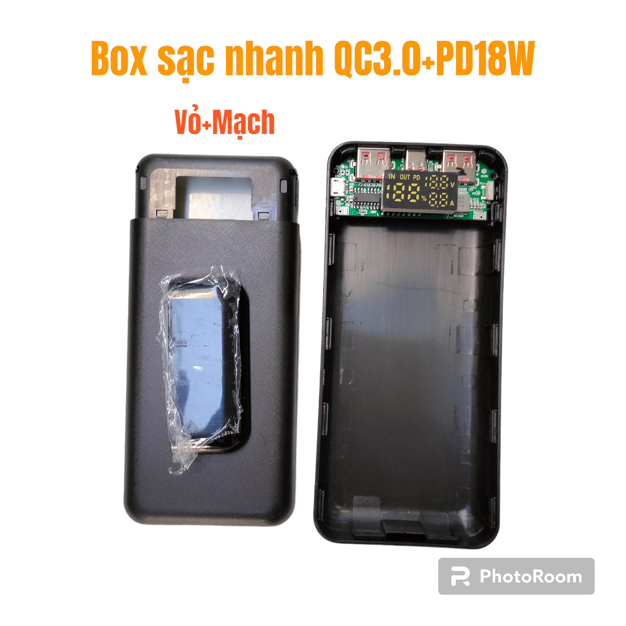 Box sạc dự phòng 20000mah QC3.0+PD18W pin polymer
