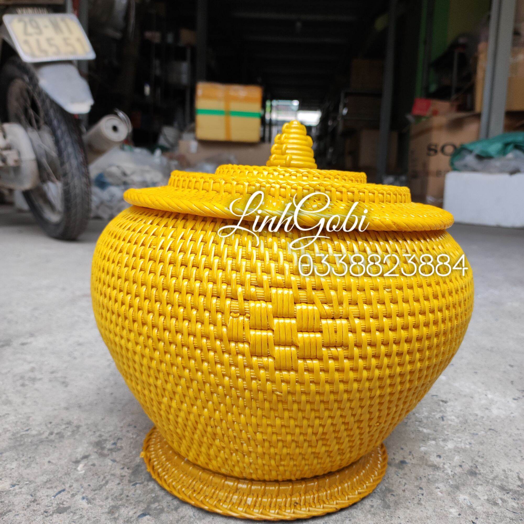 Giỏ đựng tích bằng mây CAO CẤP