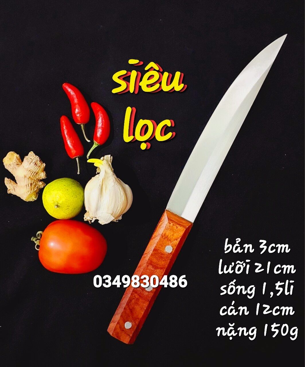 Dao lọc thịt trâu bò siêu sắc bén không rỉ