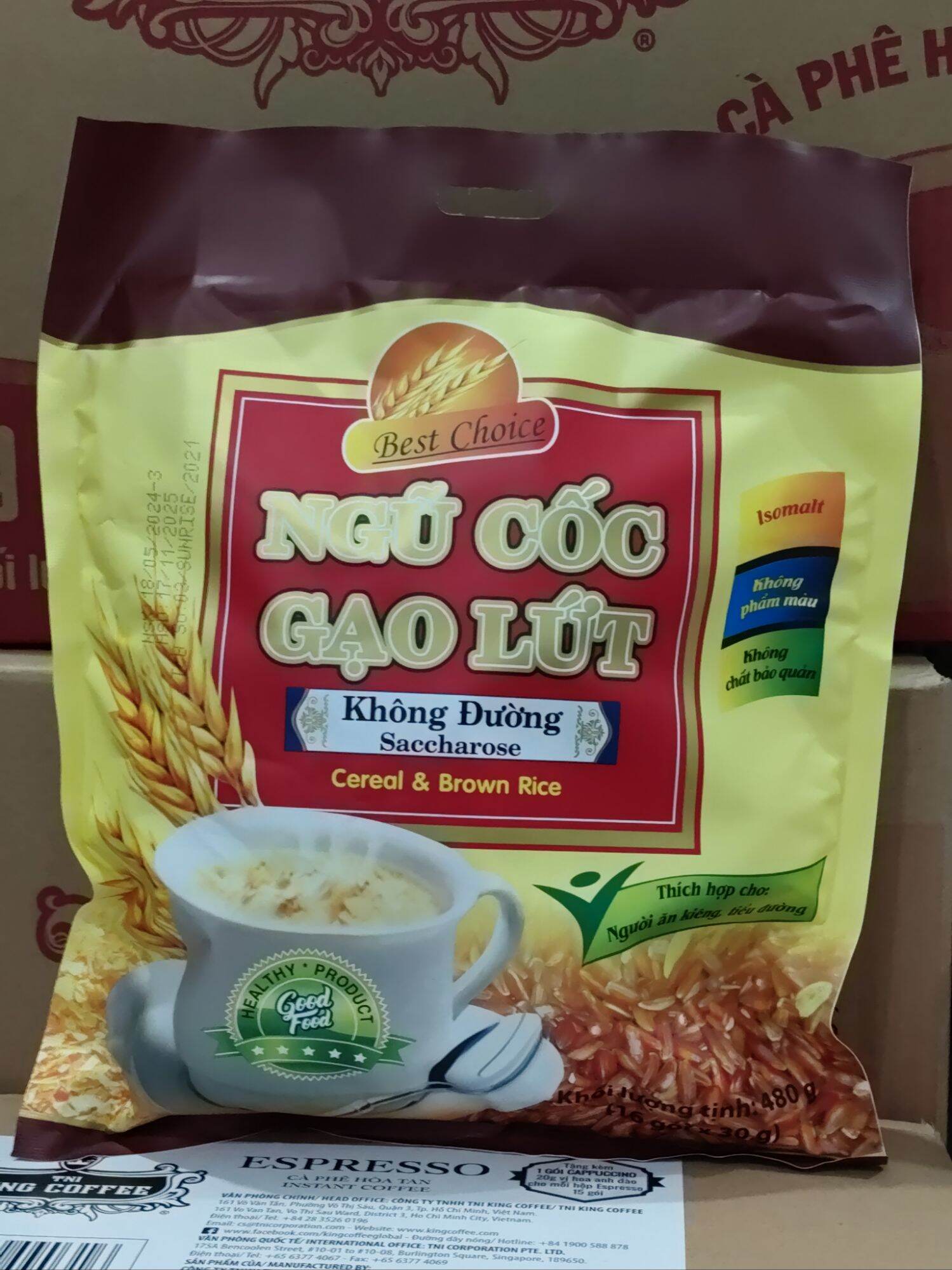 Ngũ Cốc Ăn Kiêng Vị Gạo Lứt 480 G