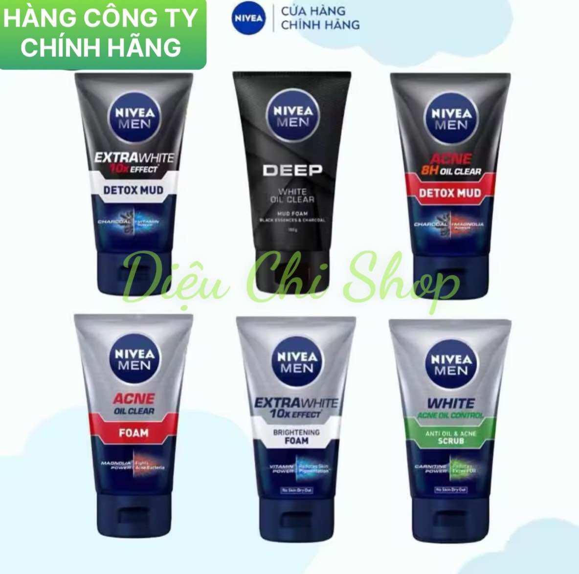 Sữa rửa mặt nivea men 100g