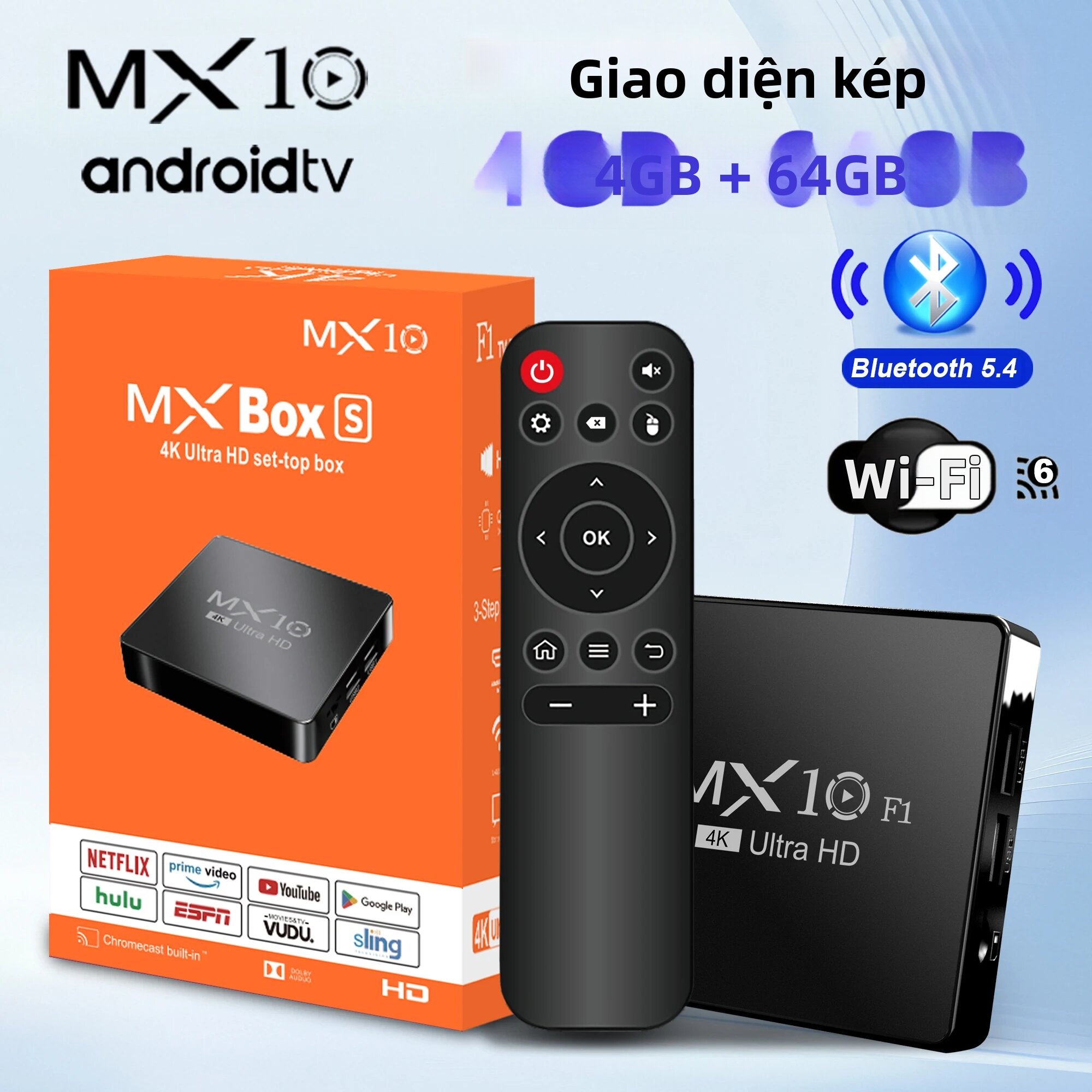 MX10 | MX10 F1 Android 13 Smart TV Box Allwinner H313 Bộ Phát Trực Tuyến Đa Phương Tiện Lõi Tứ Bluetooth 4G/64G RAM 2.4G/5G Wifi Rạp Hát Tại Nhà