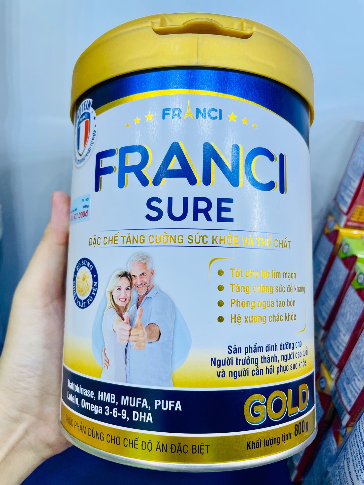 Sữa Bột Franci Sure Bổ sung dinh dinh dưỡng, hỗ trợ xương khớp