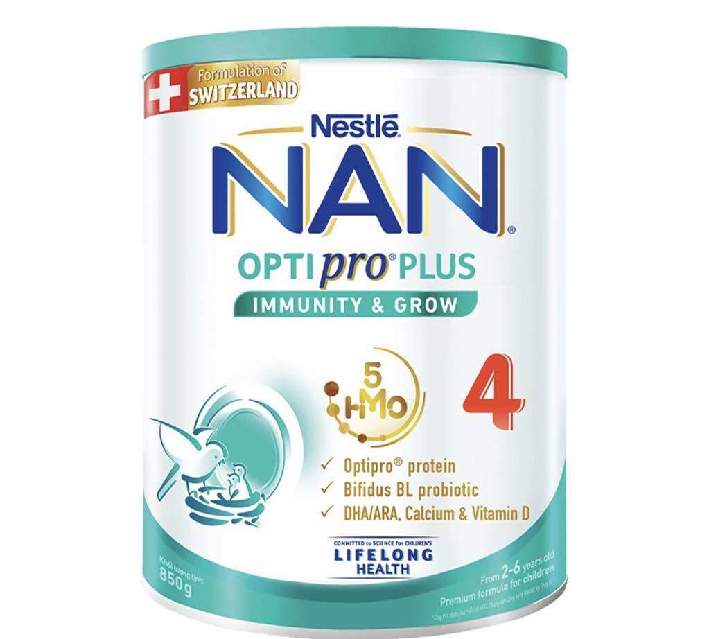 Sữa bột nan hmo optipro số 4 850g mẫu mới