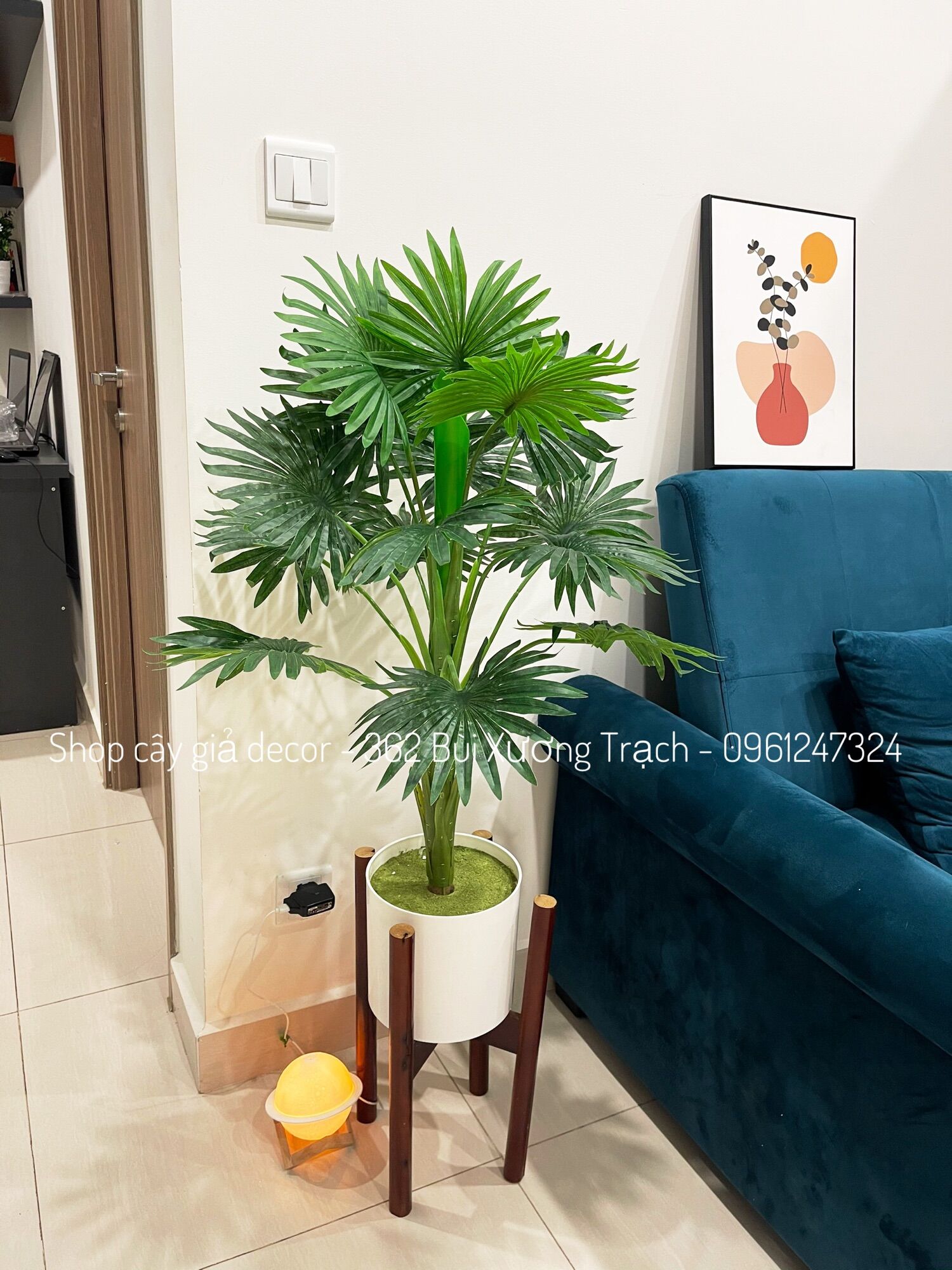 Cây cọ giả decor - cây cọ gần 1m trang trí