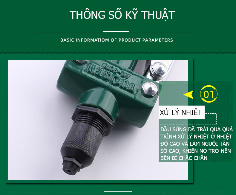 Máy tán đinh, máy rút đinh tán, đinh rive TUOSEN