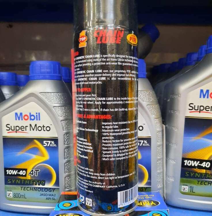 Xịt dưỡng sên TOP1 SYNTHETIC Chain Lube (400ml)