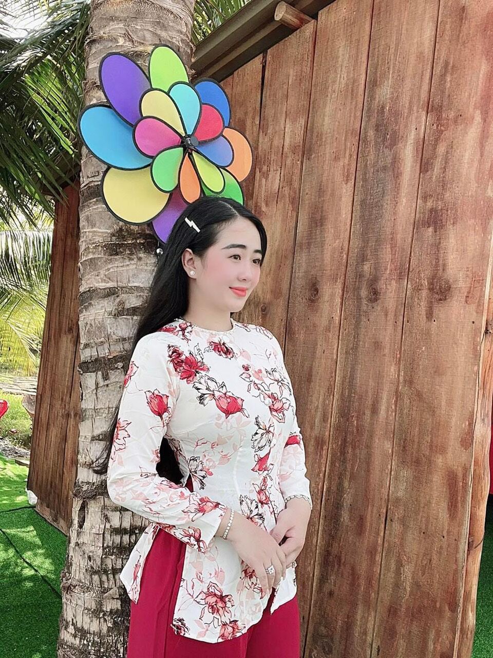 Bộ bà ba cổ tròn đính ngọc/ Sét bà ba cổ tròn