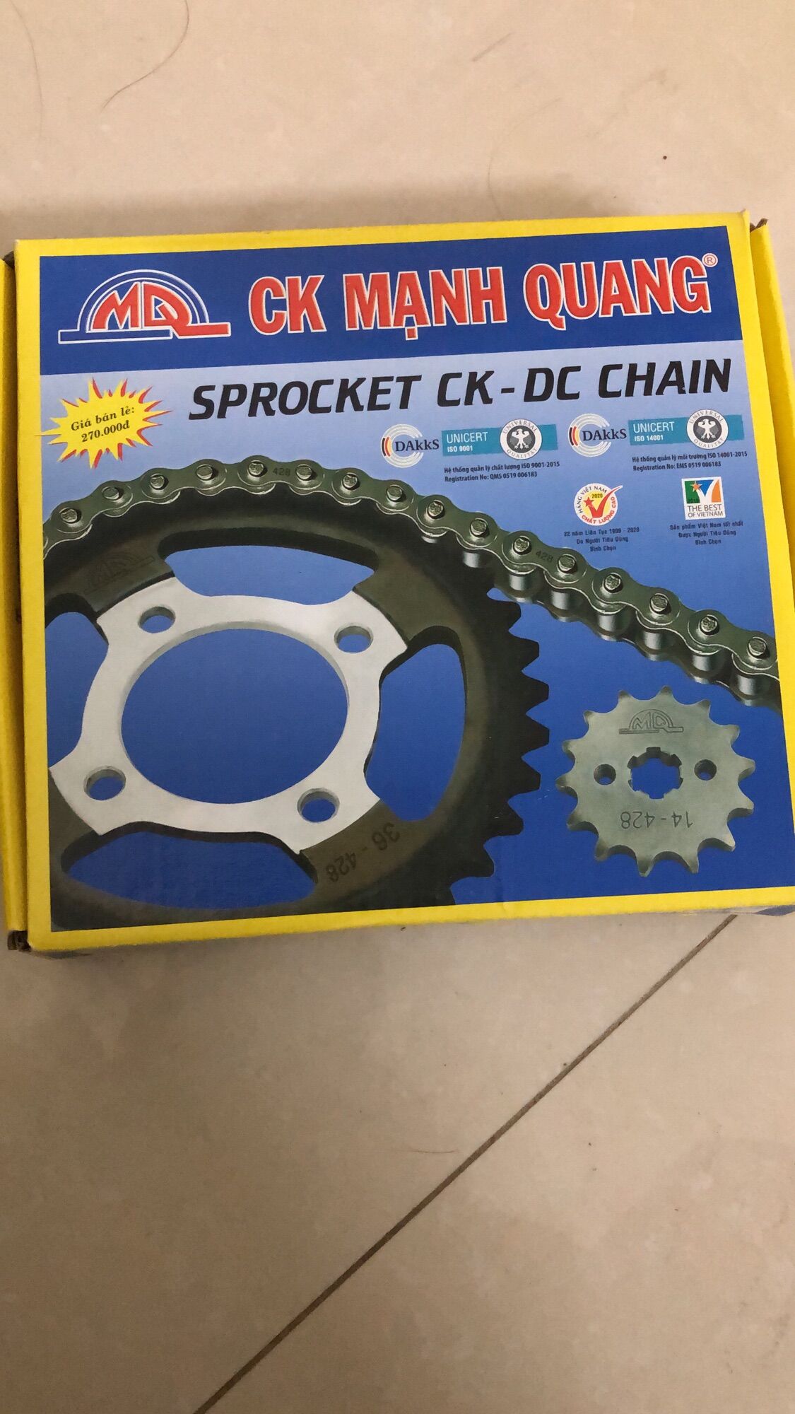 Bộ nhông xích Mạnh Quang 106 mắt cho xe Honda future 125, Neo, wave RS, Anpha sau 2008...