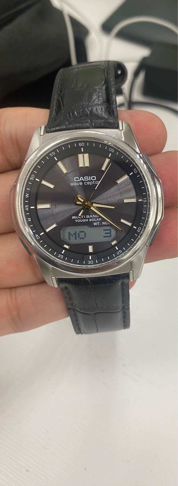Đồng hồ Casio wave captor nguyên zin năng lượng pin khỏe đẹp