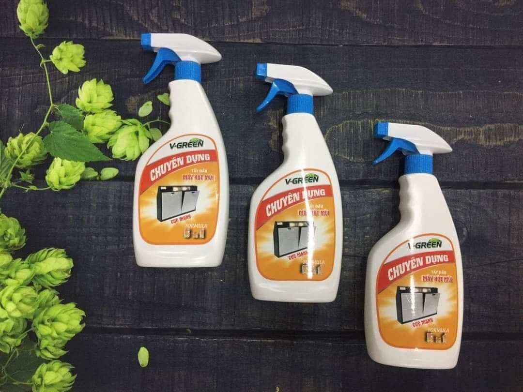 Chai tẩy dầu mỡ v- green 620ml