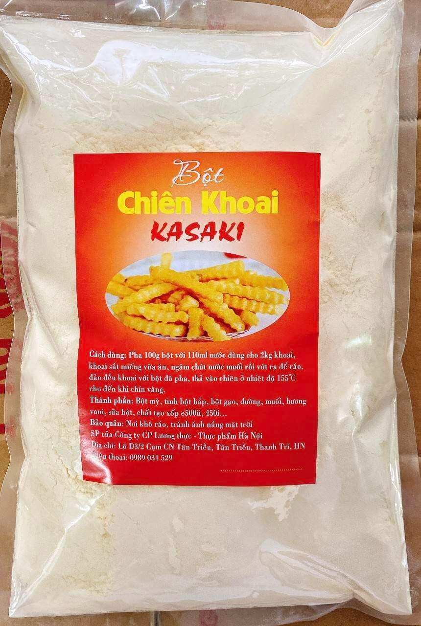 Bột chiên khoai Kasaki - Bột chiên khoai giòn rụm - Sản phẩm chất lượng cao - Dễ sử dụng - Phù hợp cho chiên khoai tây - Đóng gói trong túi nhựa trong suốt