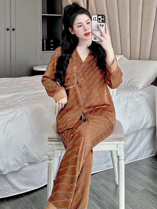 Bộ mặc nhà thiết kế đẹp lụa mango , bộ lụa bâu bèo mẫu dễ thương size 40/ 58 kí hàng chuẩn shop Ngocngastore