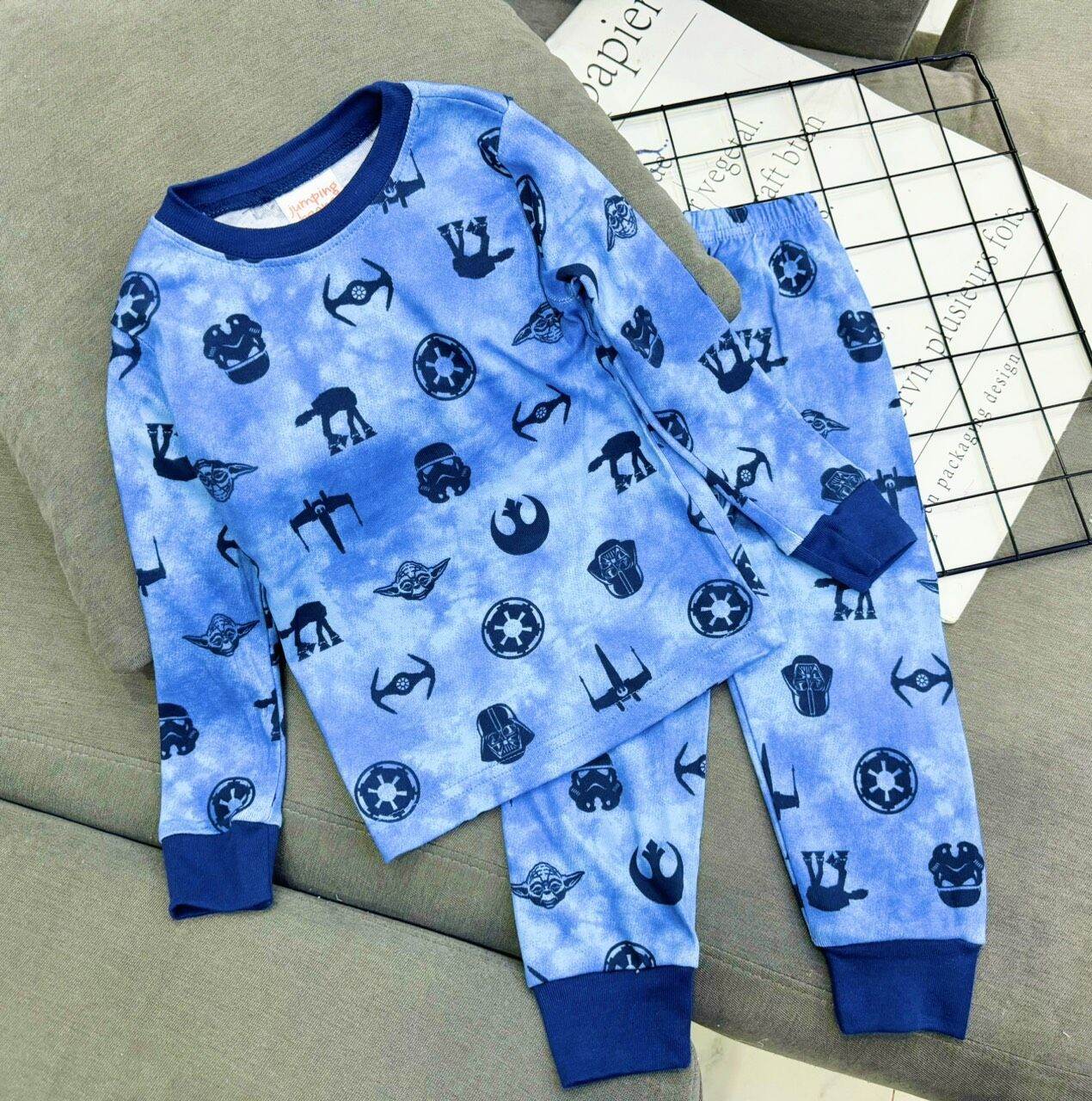 Đồ bộ bé trai, bộ ngủ dài tay cho bé trai size 5-18kg chất cotton mềm mịn mát co giãn tốt - 4