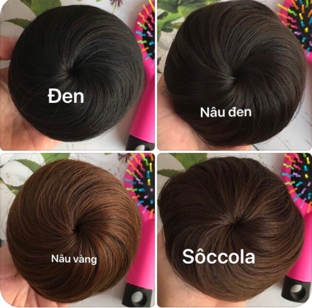Tóc giả búi củ tỏi búi tròn ❇️