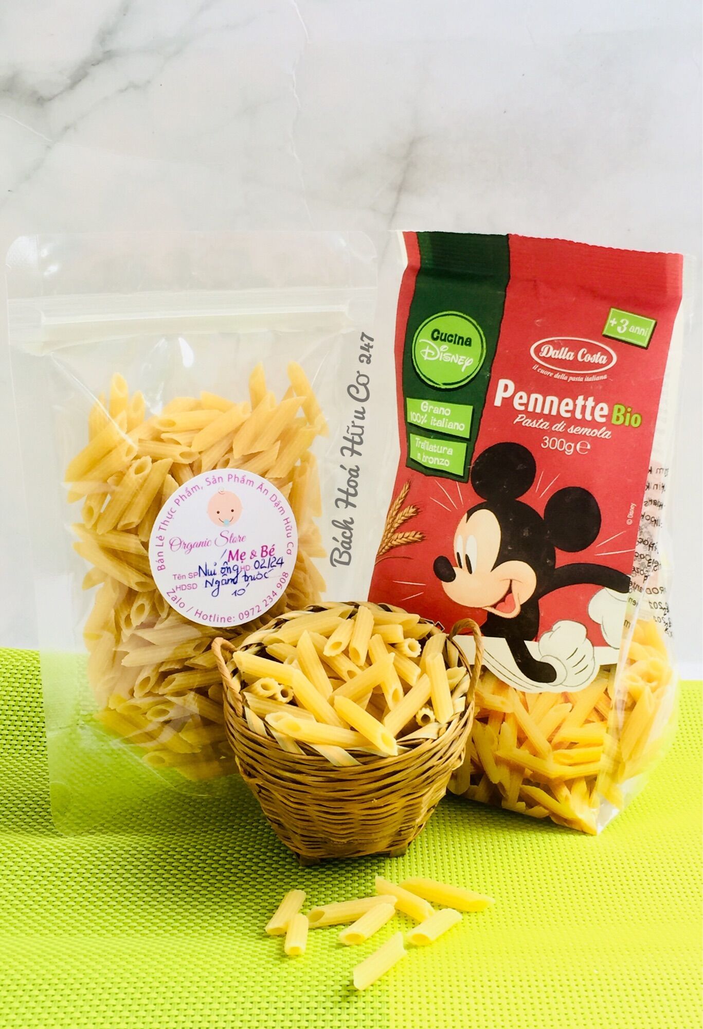 [ Tách lẻ 100g ] Nui sò hữu cơ cho bé Dalla Costa