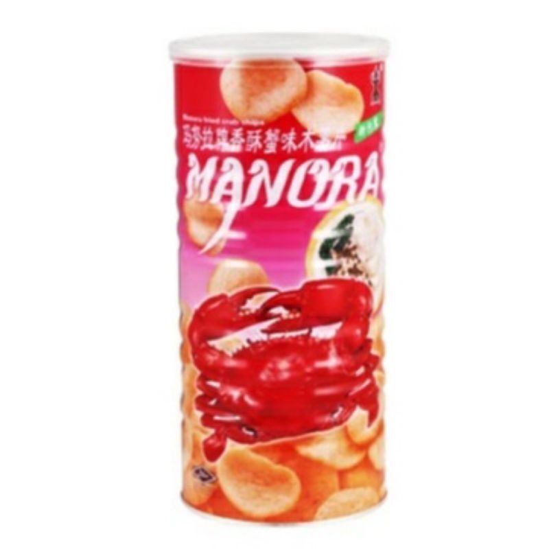 Bánh Snack Tôm/Cua MANORA 100g Lon Đỏ/Hồng [Hàng Nhập Thái Lan]