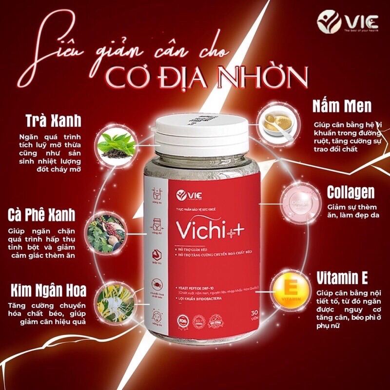 [ Giảm Nhanh cho cơ địa khó giảm 5-15kg ] ViChi ++ Tặng kèm khoá cân { không sợ tăng cân trở lại }