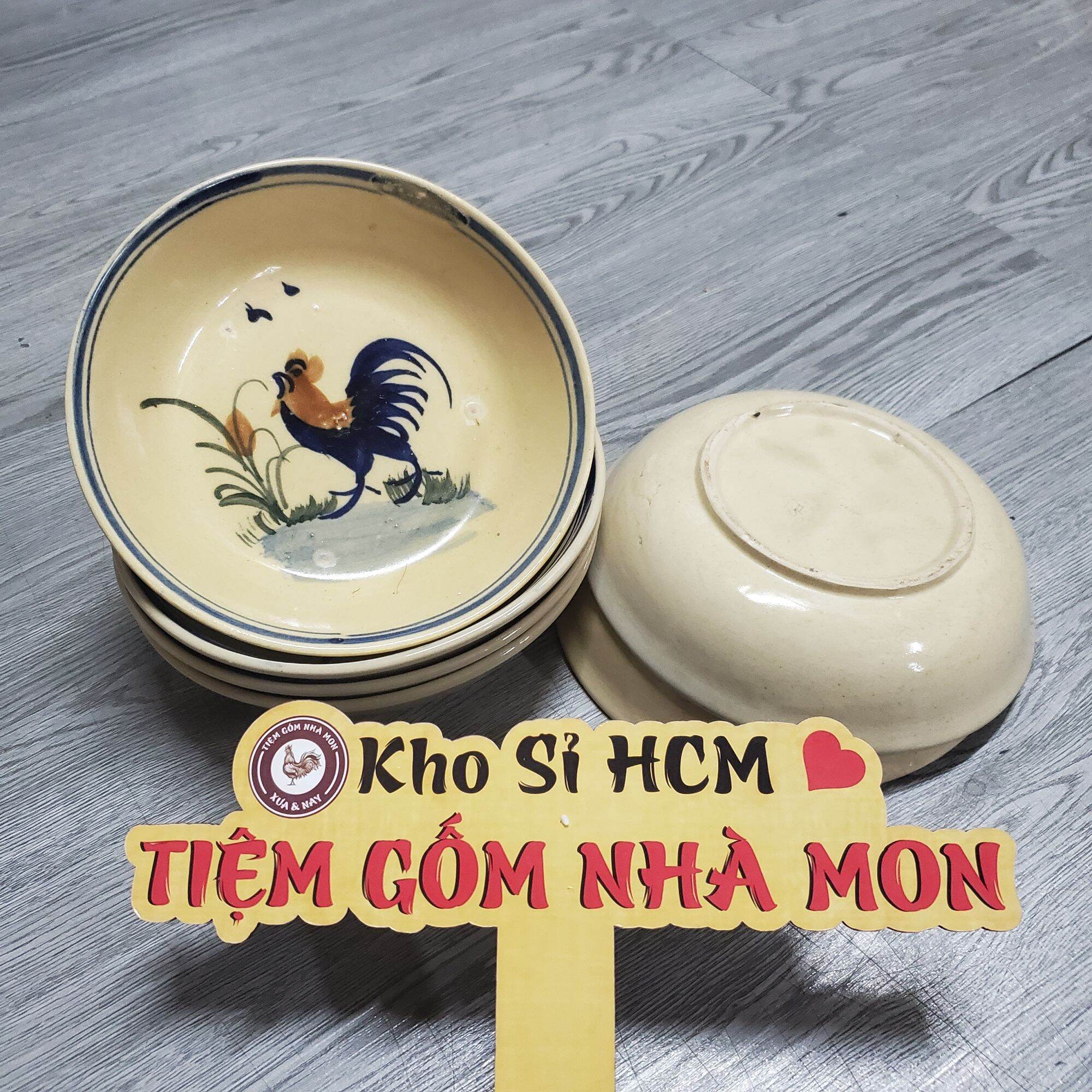 COMBO 2c DĨA GÀ XƯA (lồng sâu) MS*032 (Kiểu ngẫu nhiên)