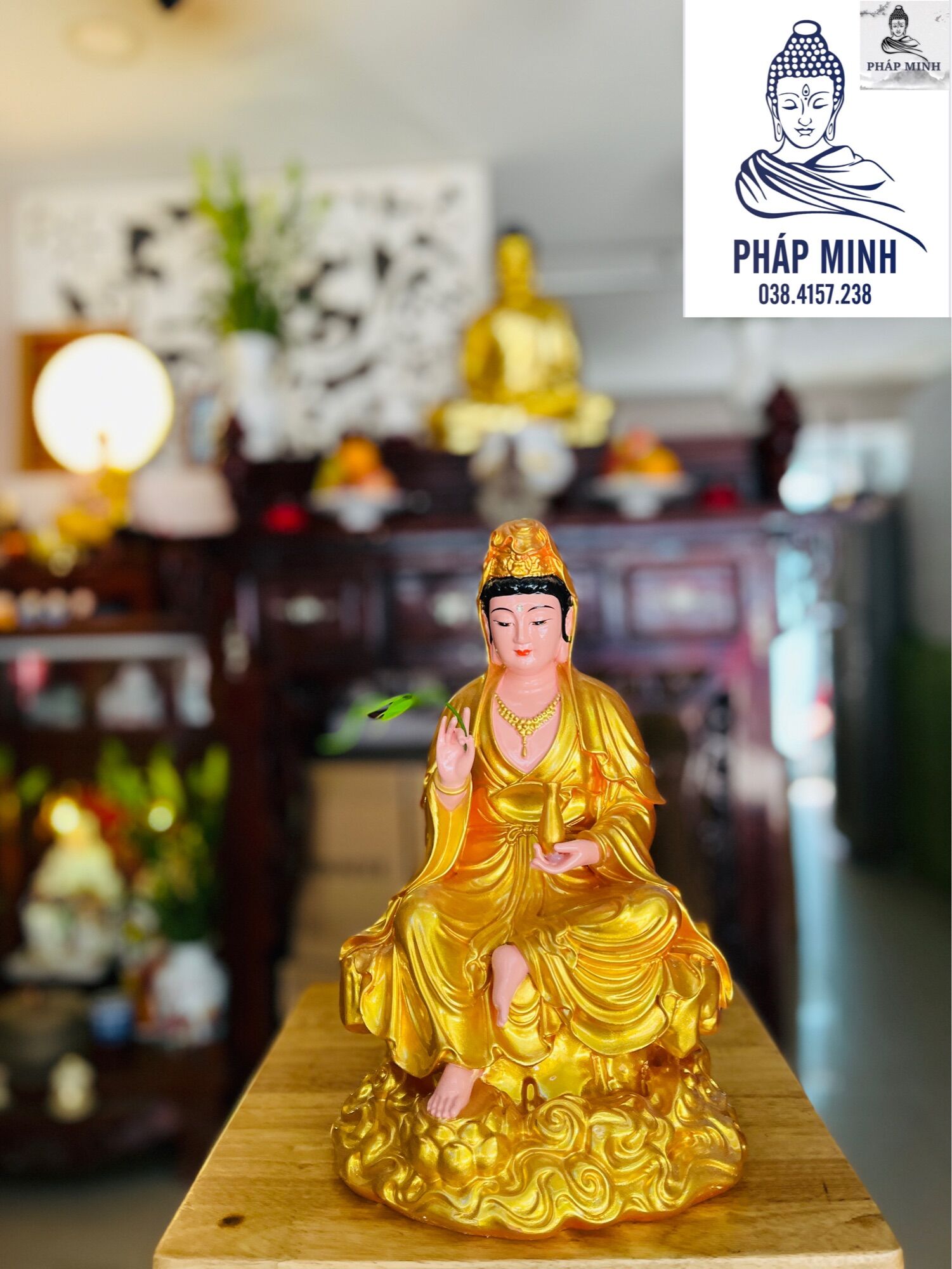 Tôn Tượng Quán Âm Tự Tại 30cm ( Composite)