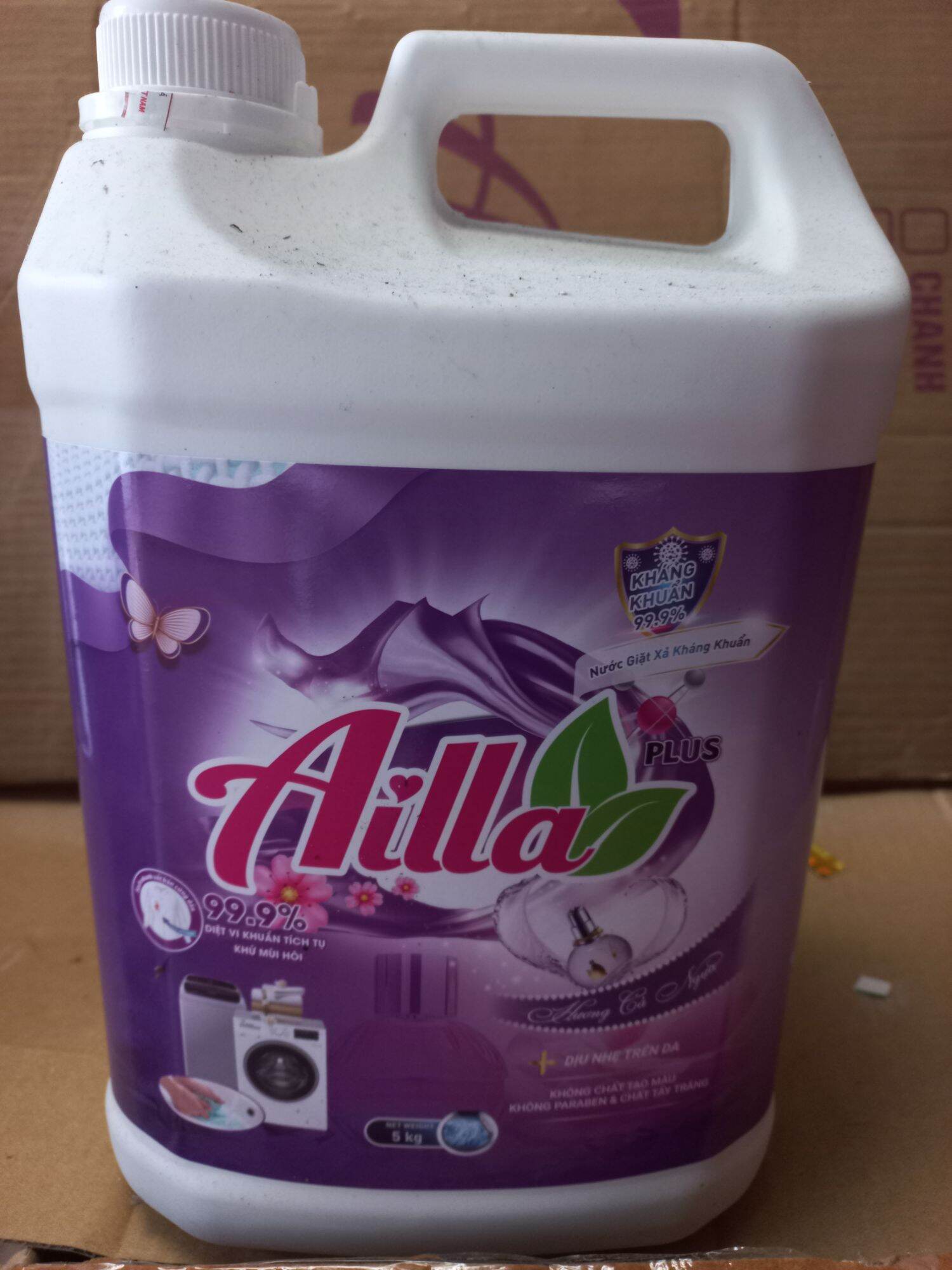 Nước giặt Ailla kháng khuẩn can 5 lít hương cá ngựa