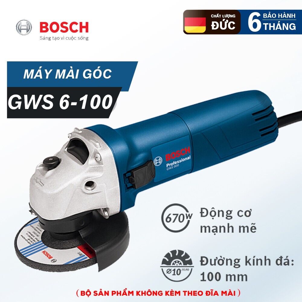 Máy mài, máy cắt cầm tay bosch gws lõi đồng 670w, máy cắt sắt bosch loại xịn