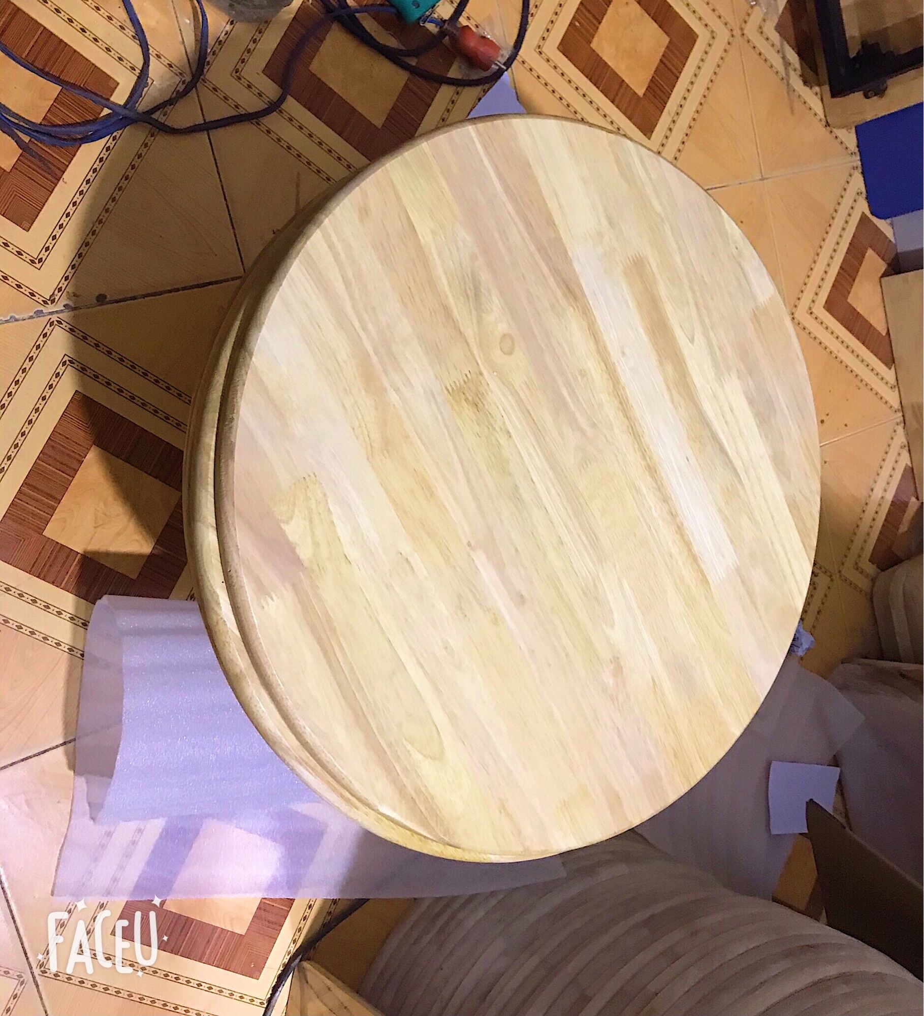 [HCM]Mặt Bàn Tròn Gỗ Cao Su (đường kính 60cm)