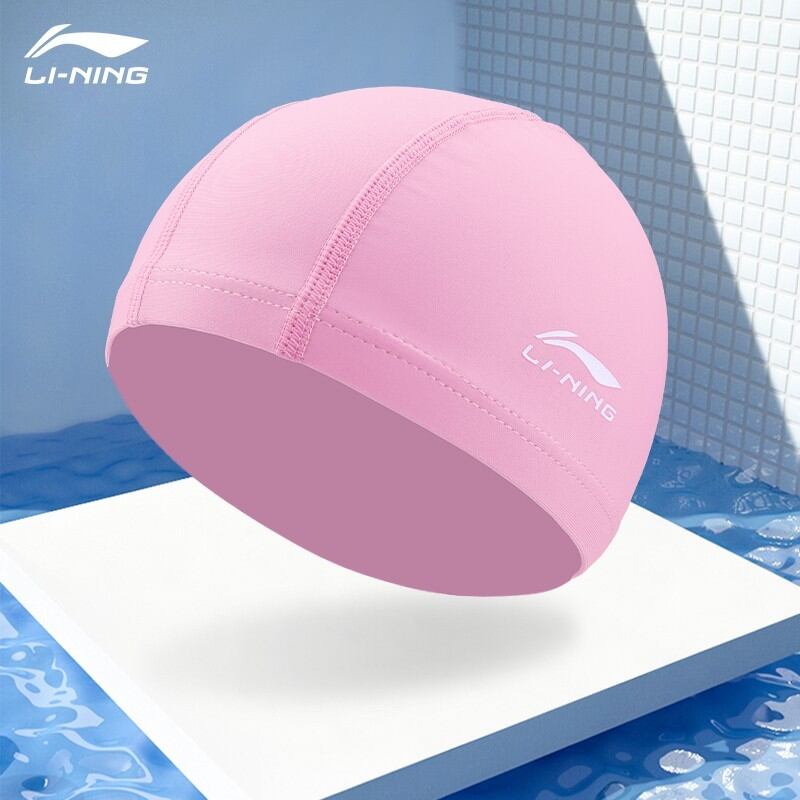 Mũ bơi trẻ em li-ning mũ bơi dễ thương không bo đầu chống nước silicon bé gái bé trai hoạt hình trang bị bé trai bé gái