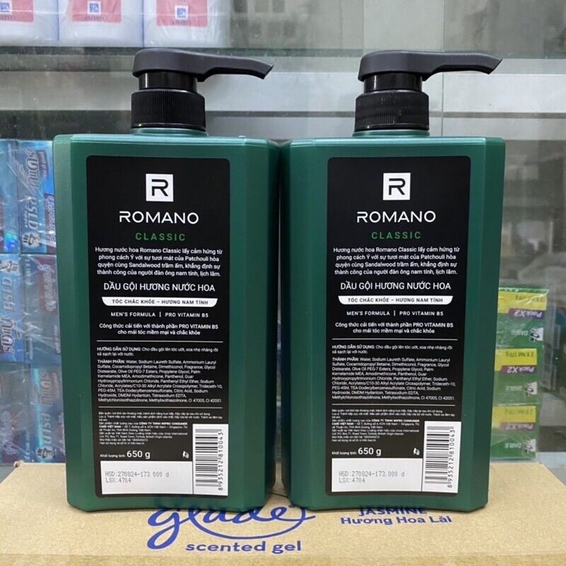 Dầu Gội Nước Hoa Cao Cấp Romano 650ml