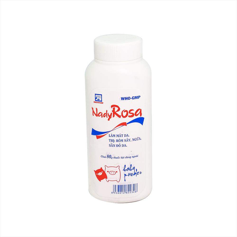 Phấn Nady Rosa Làm Mát Da Ngứa Rôm Sảy chai 80g