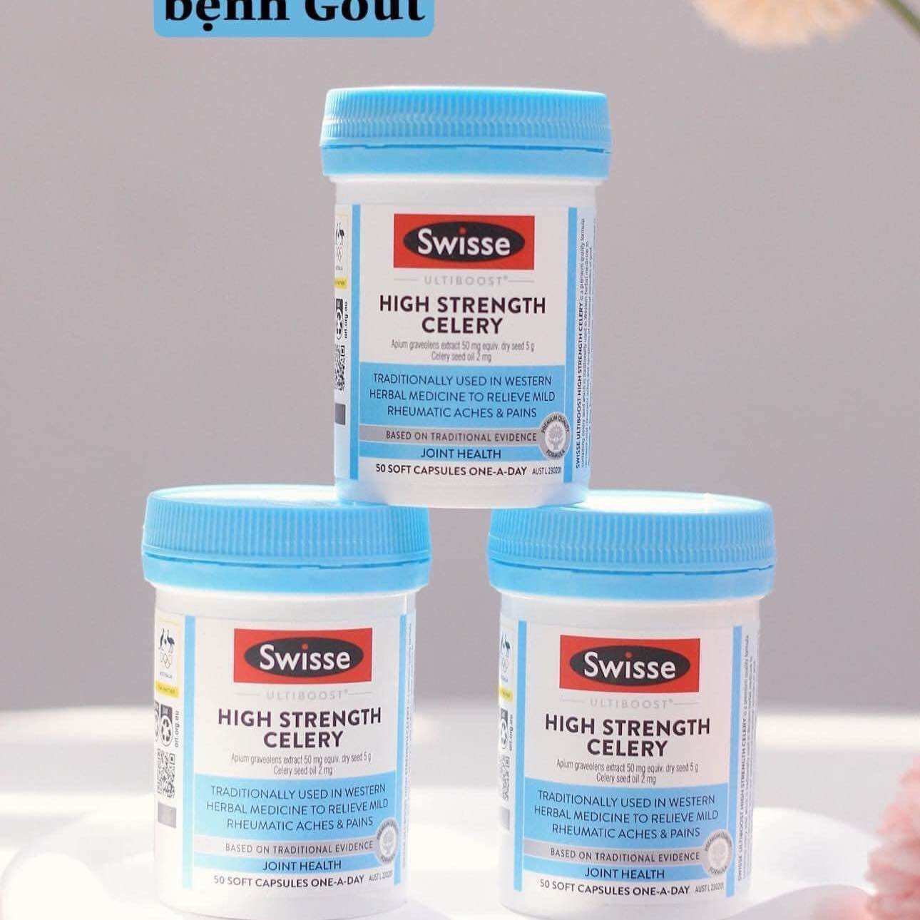Viên Gout Swisse High Strength Celery 50 viên