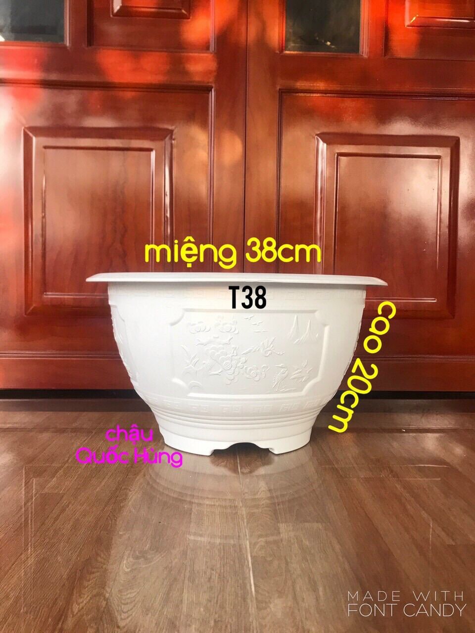 Combo 10 chậu trồng cây T38 trắng
