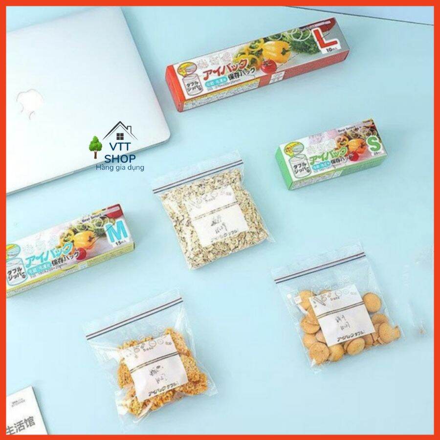 Set 3 hộp túi zip đựng thực phẩm Nhật Bản
