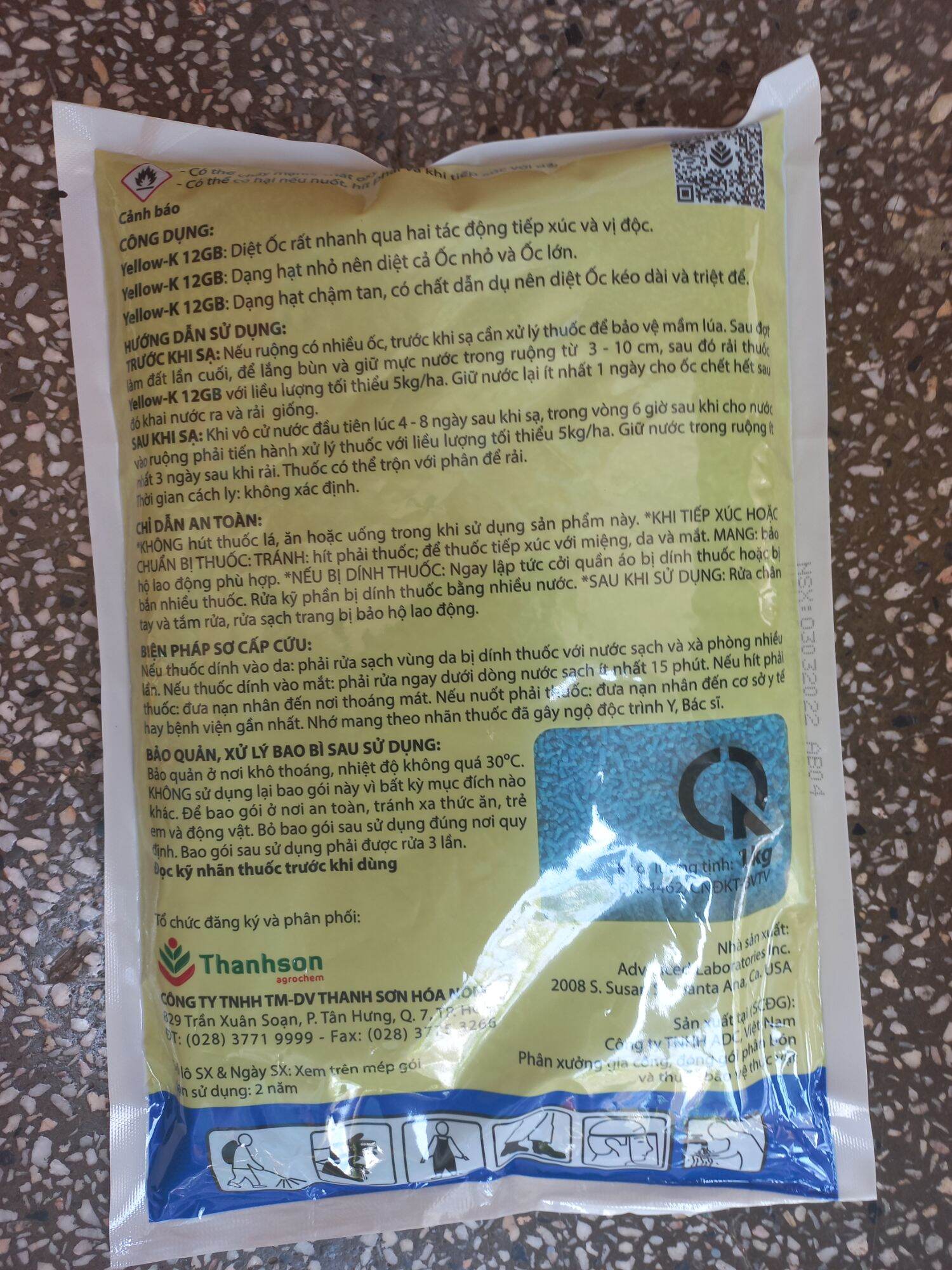 Thuốc trừ ốc Yellow-K 12GB 1kg