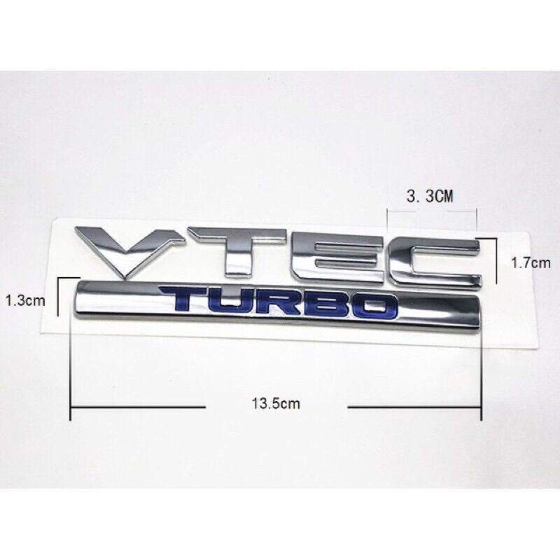 chữ CRV VTEC TURBO dán đuôi xe